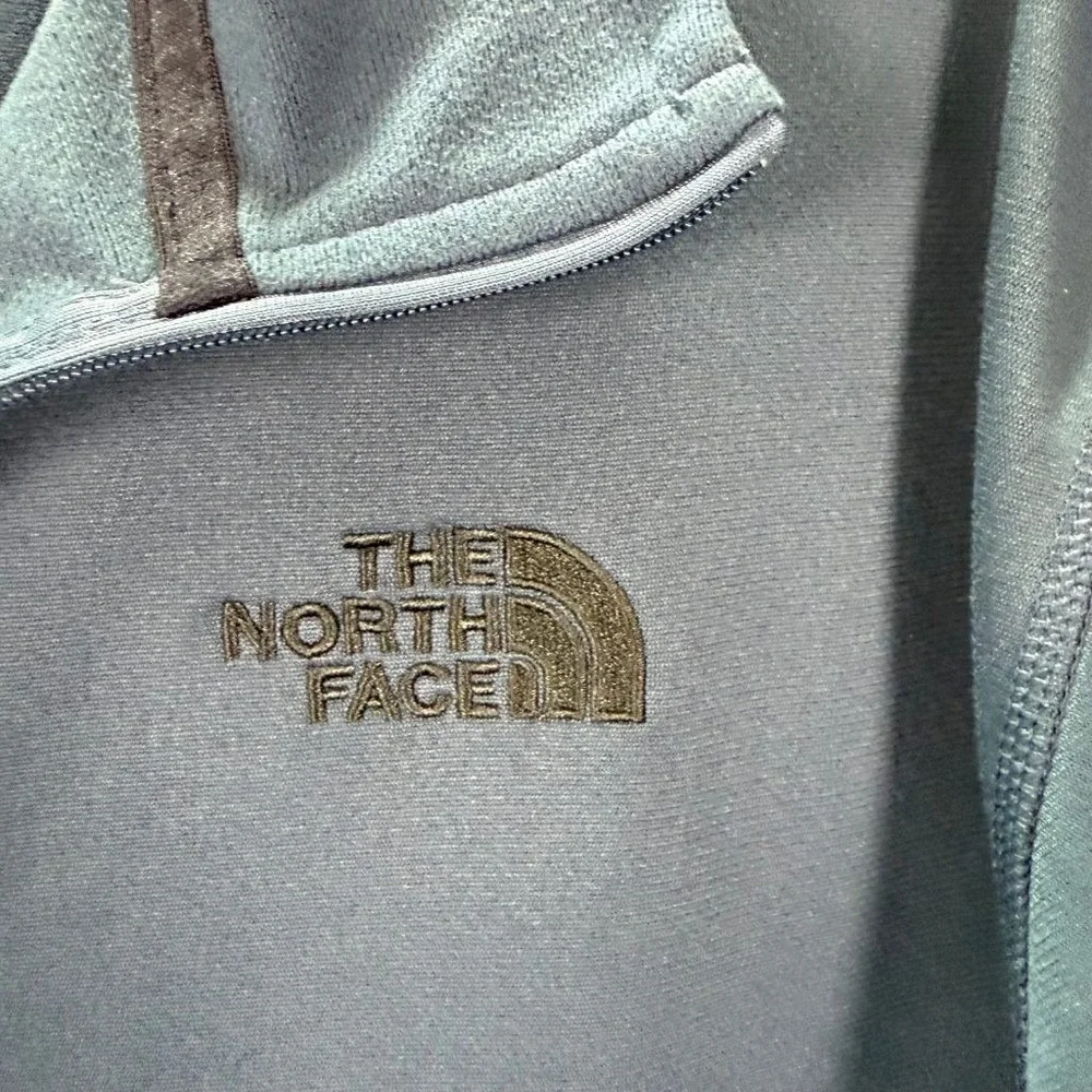 The North Face Mens XL Blue 1/4 Zip Fleece Pullover Athletic Long Sleeve Jacket